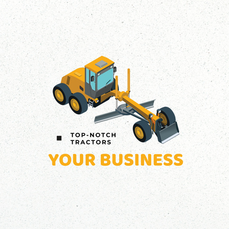 Professional Tractors For Farmers In Shop offer Animated Logo Design Template