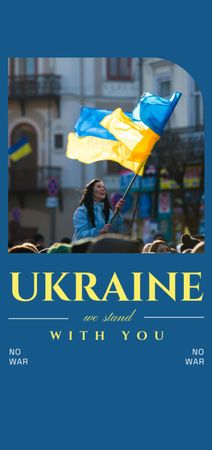 Ukraine, We stand with You Flyer DIN Large Design Template