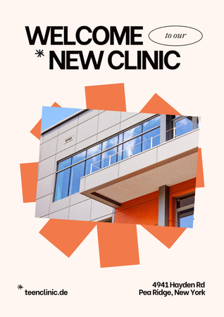 Template di design New Clinic Opening Announcement Poster