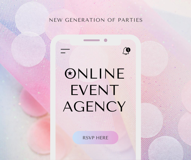 Online Event Agency Services Offer Facebook Design Template