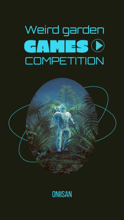 Plantilla de diseño de anuncio de la competencia del juego Instagram Video Story 