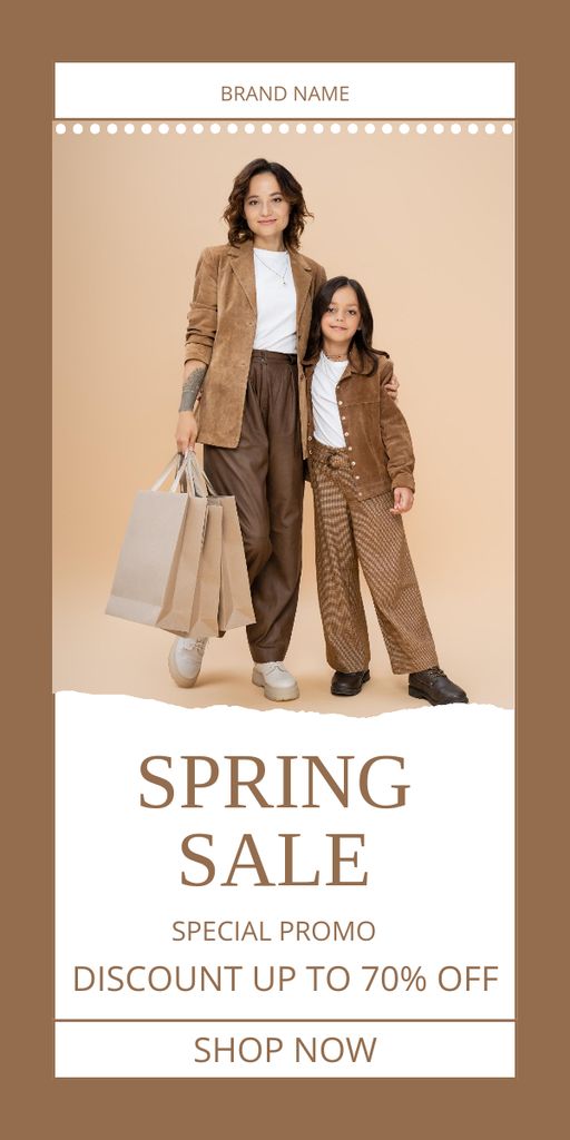 Spring Sale for Women and Girls Graphic Πρότυπο σχεδίασης