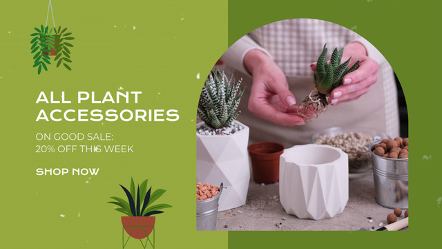 Plant Accessories And Goods Sale Offer Full HD video Modelo de Design