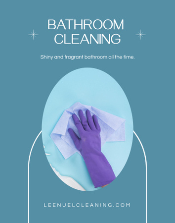 Bathroom Cleaning Service Ad Poster 22x28in Design Template