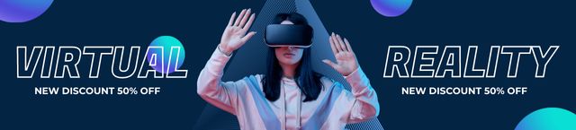 Modèle de visuel Discount Offer on Virtual Reality Gadgets - Ebay Store Billboard