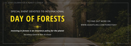 International Day of Forests Event Forest Road View Tumblr Design Template
