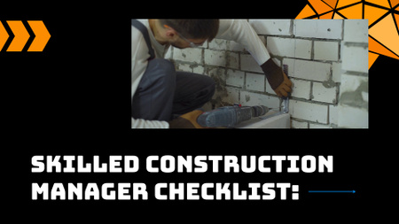 Construction Management Services With Checklist Full HD video Šablona návrhu