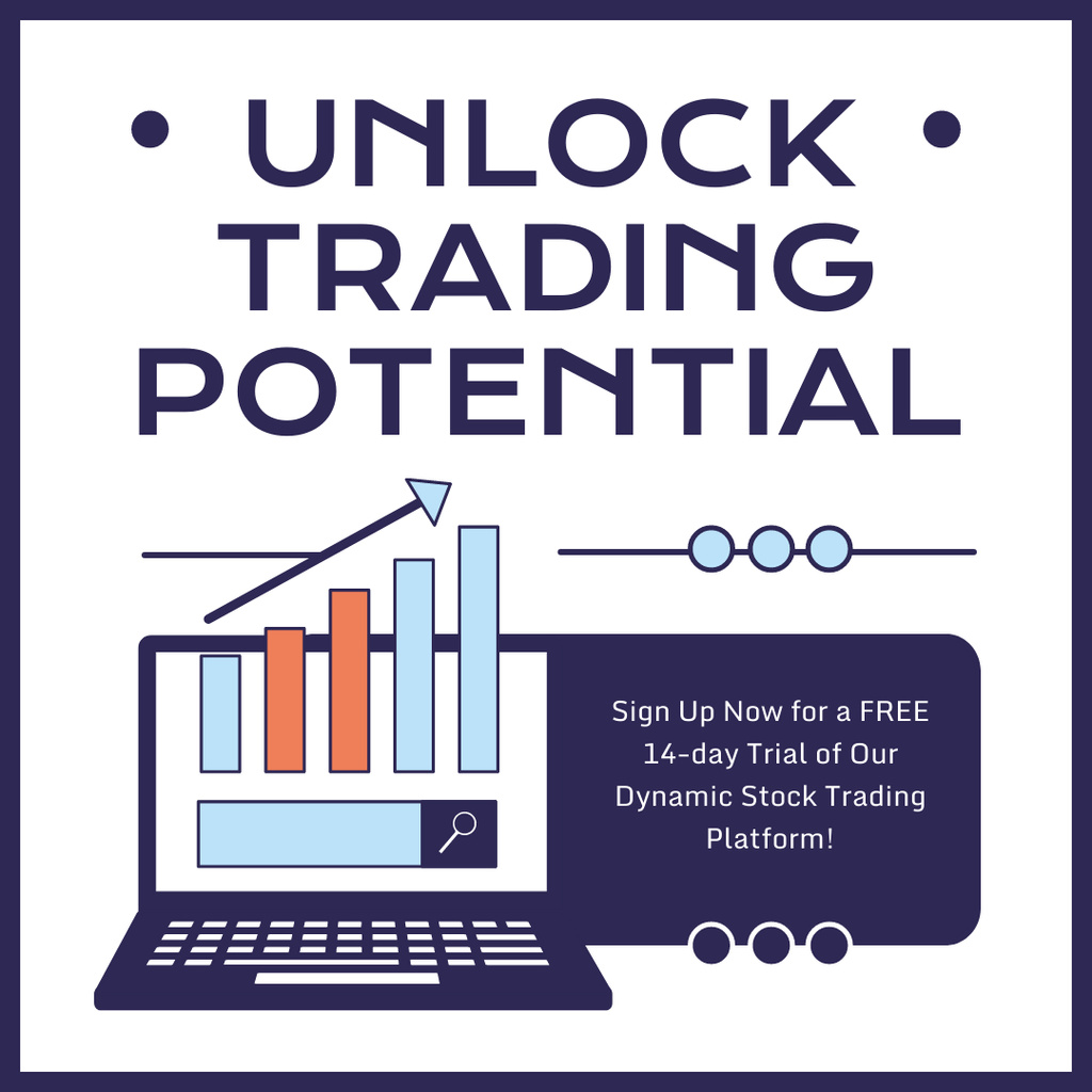 Unlocking Stock Potential with Trading Platform Instagram tervezősablon