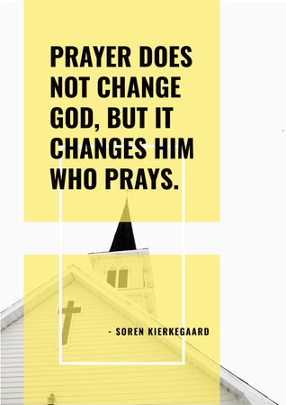 Religion citation about prayer Poster Design Template
