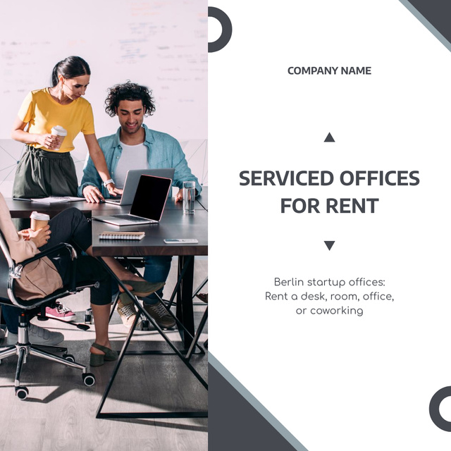 Designvorlage Serviced Offices for Rent für Instagram