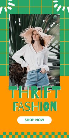 Thrift fashion for summer Graphic – шаблон для дизайну