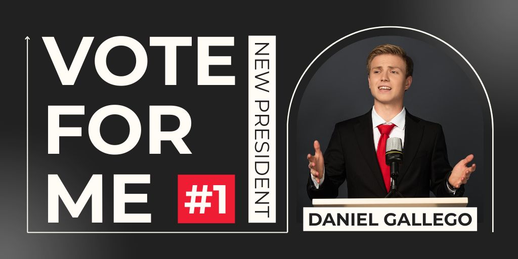 Template di design Vote for Young Candid for President Twitter