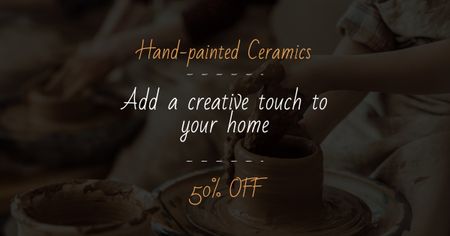 Traditional Ceramics Workshop promotion Facebook AD Design Template