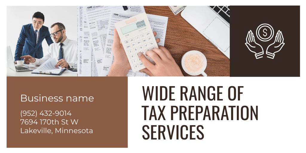 Ontwerpsjabloon van Image van Tax Preparation Services Offer