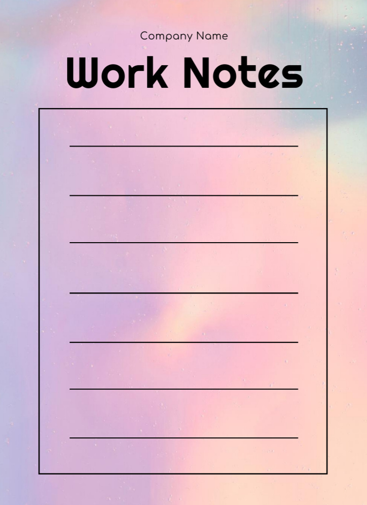 Simple Work Planner on Gradient Notepad 4x5.5in Modelo de Design