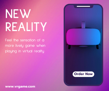 Designvorlage New reality mobile gadgets retail für Facebook