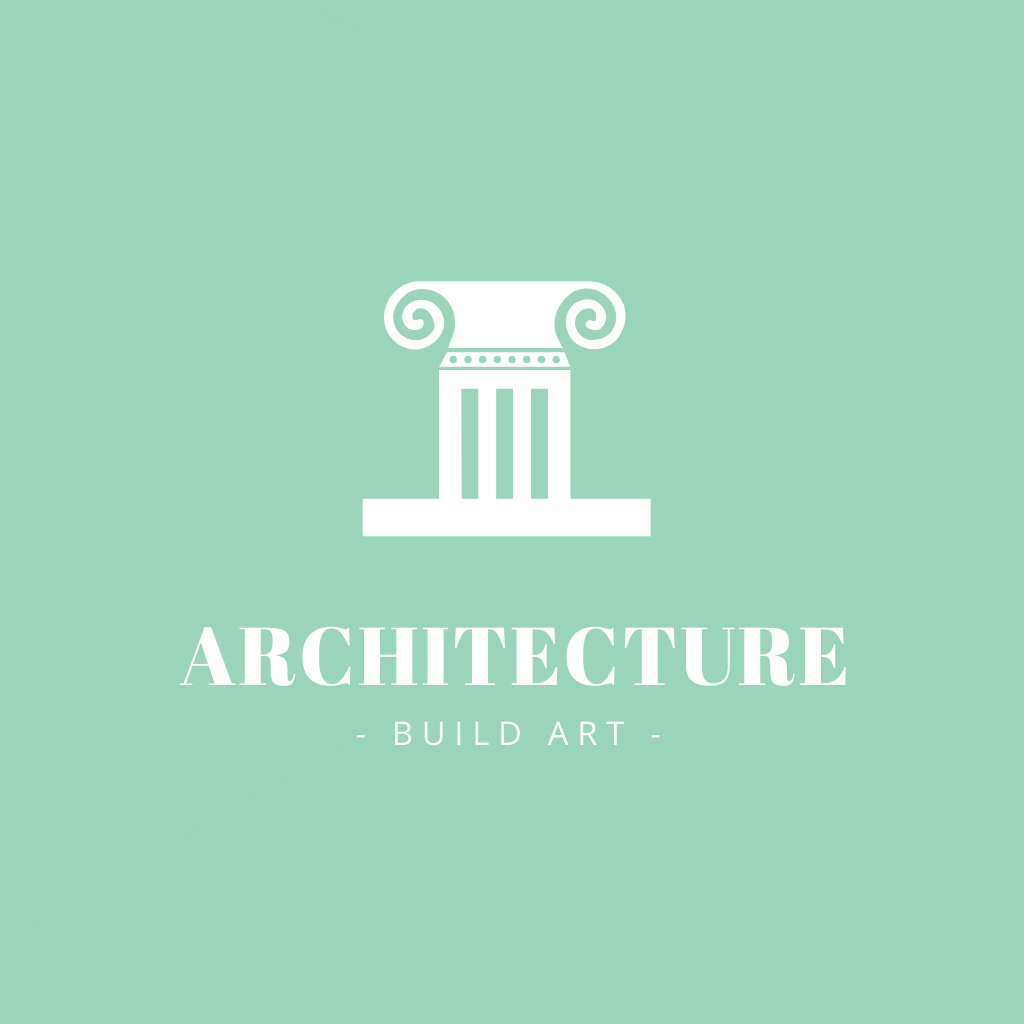 Designvorlage Emblem with Antique Column für Logo
