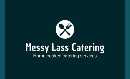 Catering Services Offer Business Card 91x55mm Πρότυπο σχεδίασης