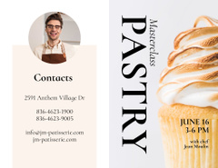 Pastry Baking Masterclass Announcement With Creamy Cupcake