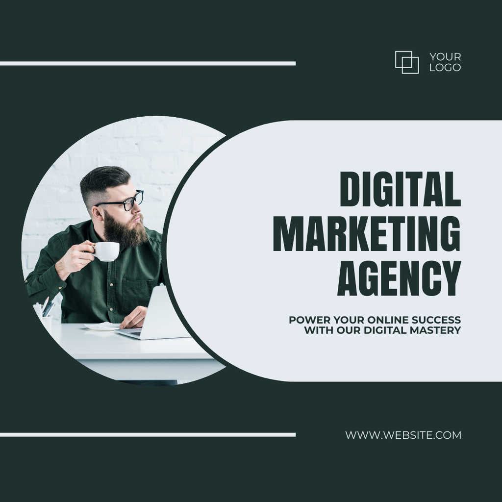 Engaging Digital Marketing Firm Service Promotion Instagram Πρότυπο σχεδίασης