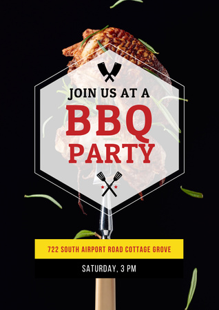 BBQ Party Ad Poster A3 Design Template