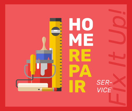 Tools for home renovation service Facebook tervezősablon