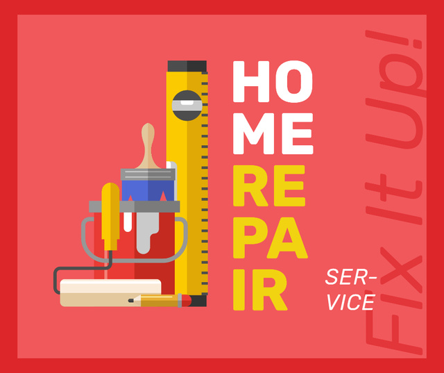 Ontwerpsjabloon van Facebook van Tools for home renovation service