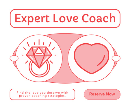 Ontwerpsjabloon van Facebook van Coaching op het gebied van liefde en matchmaking