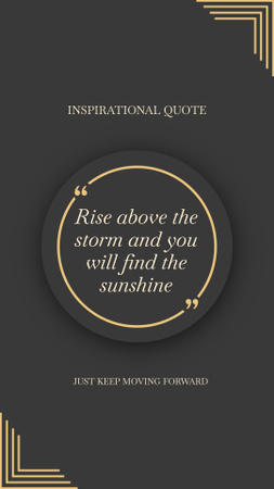 Inspirational Quote about Rising above the Storm Instagram Story Design Template