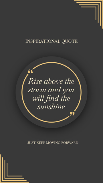 Inspirational Quote about Rising above the Storm Instagram Story Tasarım Şablonu