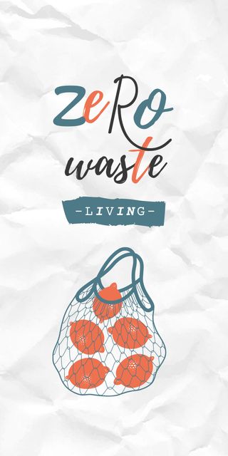 Zero Waste Concept with Eco Products Graphic Design Template