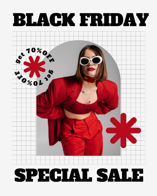 Black Friday Price Cuts Instagram Post Vertical Design Template