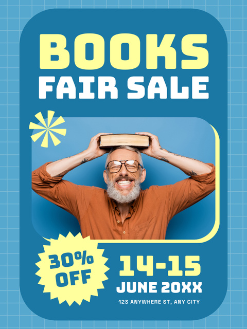 Book Fair for Any Age Poster US Design Template
