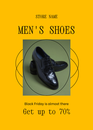 Discount on Men's Shoes for Black Friday Flayer – шаблон для дизайна