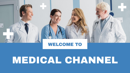 Medical Channel Promotion with Team of Doctors Youtube Design Template