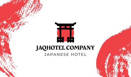 Modèle de visuel Japanese Shinto Shrine - Business card