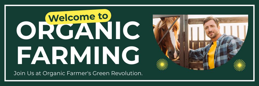 Welcome to Organic Farming Email header Modelo de Design