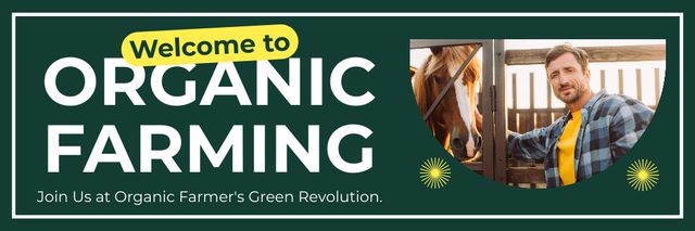 Plantilla de diseño de Welcome to Organic Farming Email header 