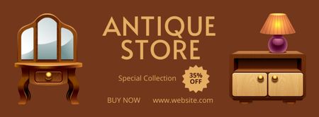 Discount on Special Antique Collection Facebook cover Design Template