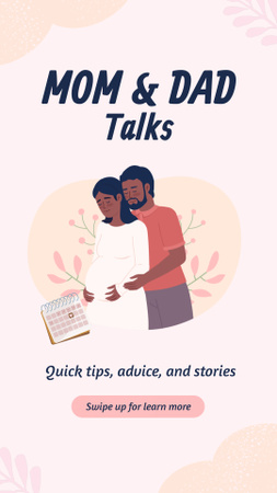 Pregnancy And Parenthood Talks With Advices Instagram Video Story Design Template