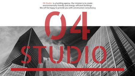 Modèle de visuel Building Agency Ad Modern Skyscrapers - Title