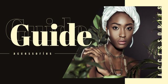 Accessory Guide with African American Woman Image Šablona návrhu