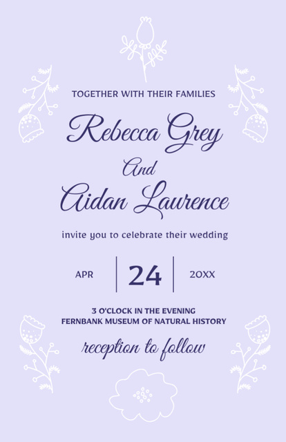 Template di design Excellent Wedding Announcement in Museum of Natural History Invitation 5.5x8.5in
