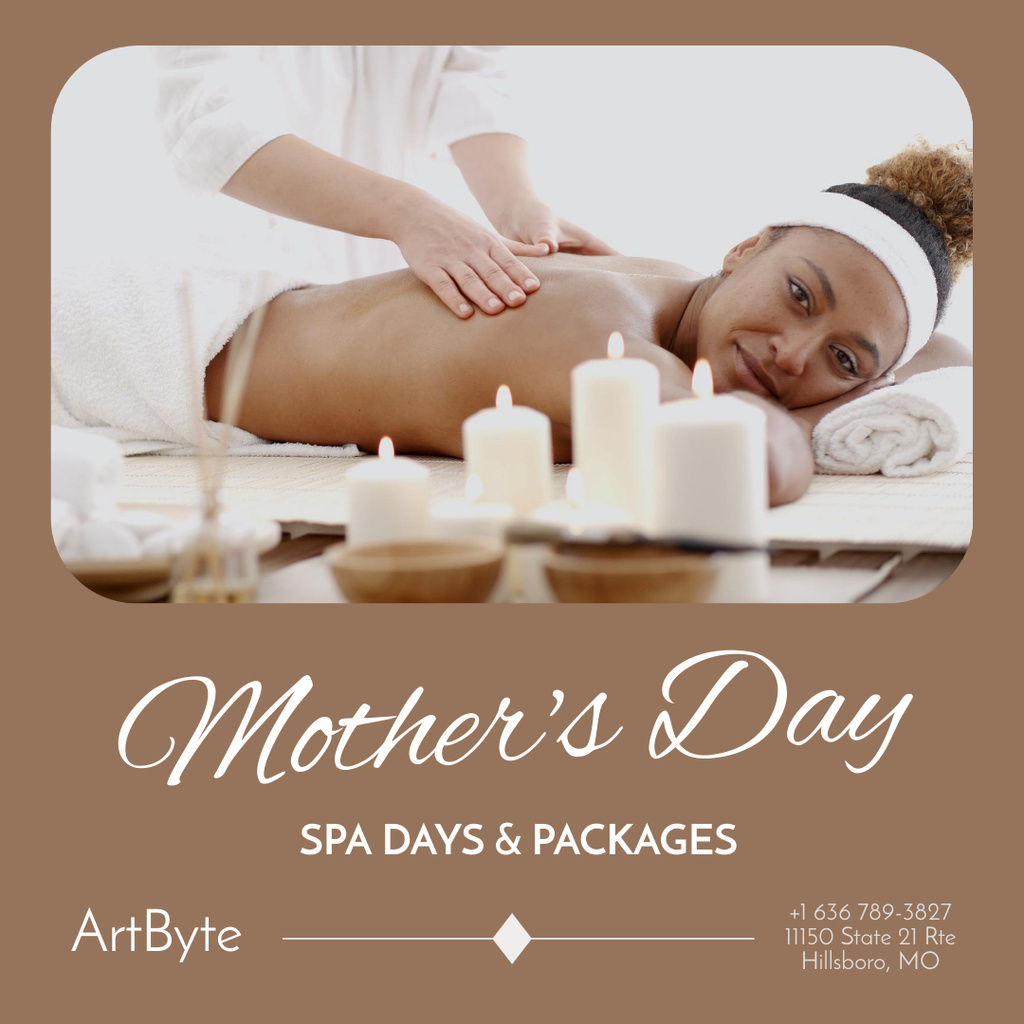 Template di design Woman Relaxing in Spa Salon on Mother's Day Instagram