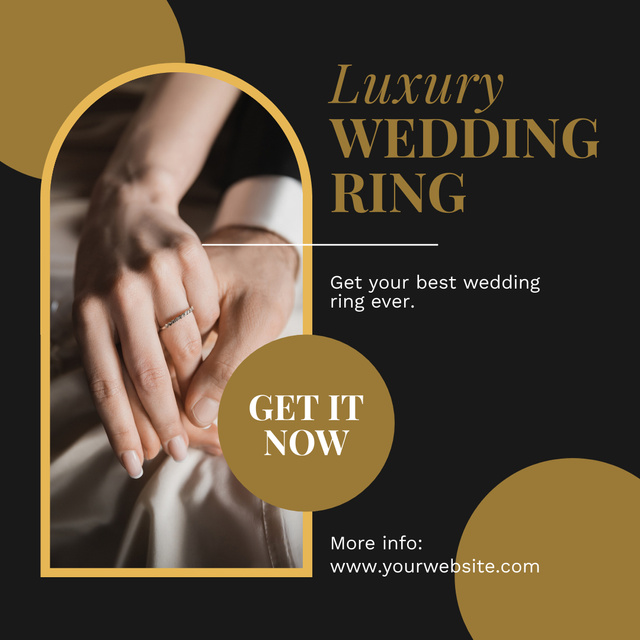 Luxury Wedding Ring Sale Announcement Instagram Design Template