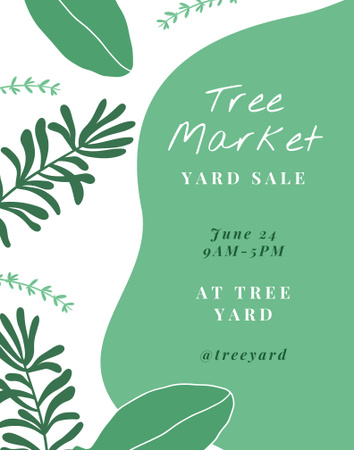 Tree Sale Announcement with Illustration Poster 22x28in Πρότυπο σχεδίασης