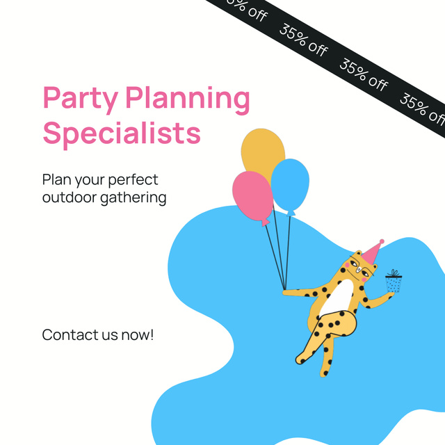 Event Planning Specialists Services Ad Animated Post Modelo de Design