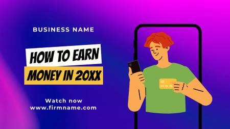 Platilla de diseño Modern Ways Of Earning Money Online Full HD video