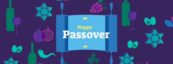 Passover Greeting with Wine and Fruits