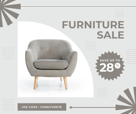 Discount on Stylish Modern Furniture Facebook Design Template